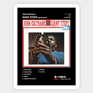 John Coltrane - Giant Steps Tracklist Album Sticker